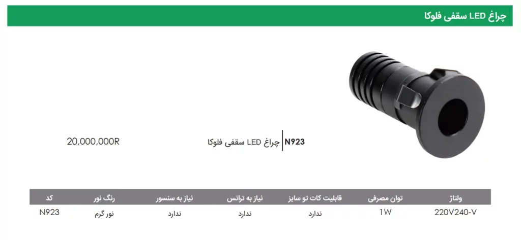 چراغ LED سقفی فلوکا فانتونی