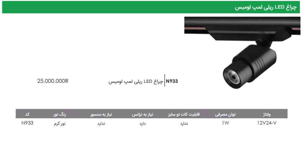 چراغ LED ریلی لمپ لومیس فانتونی
