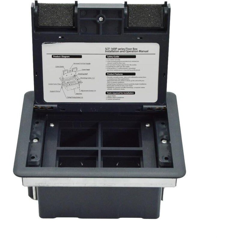 پریز برق کف خواب با ظرفیت 4 ماژول ملونی 10160-4