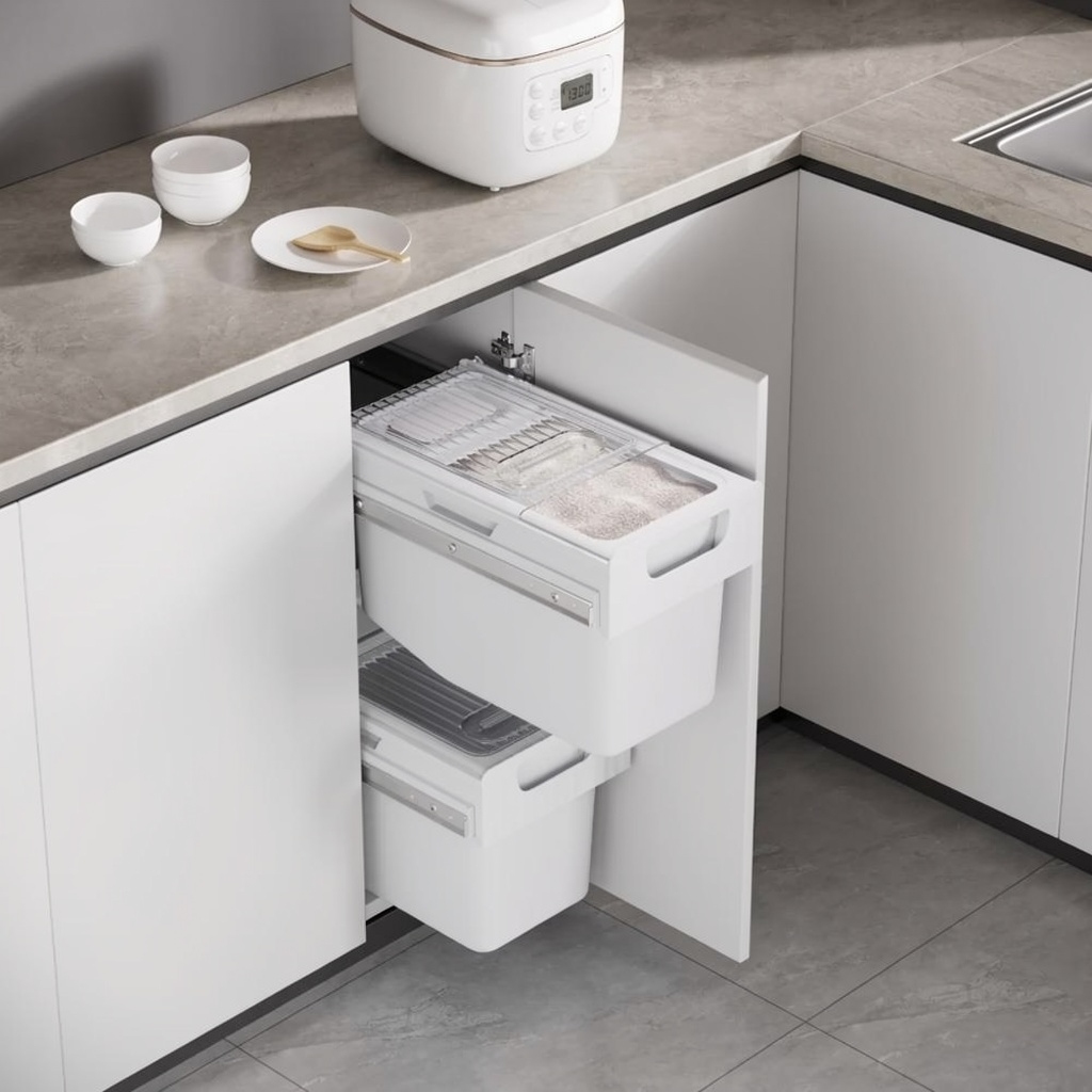 سطل برنج کابینتی 15 لیتری ملونی 9202 نصب شده