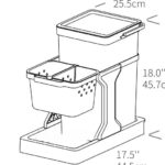 مشخصات فنی سطل آشغال داخل کابینت 20 لیتری ملونی مدل 9174
