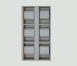 نظم دهنده باکس زیورآلات چرم داسی مخصوص ساعت رنگ خاکستری