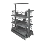 سوپری کابینتی کف ریل تیتانیوم جونیور پرو پلاتین سه طبقه رنگ طوسی تیره